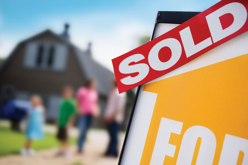 Housing Market -- Sold sign
