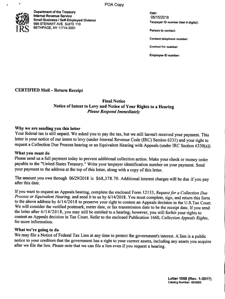 Irs Letter 1058 What It Means And How To Respond Supermoney