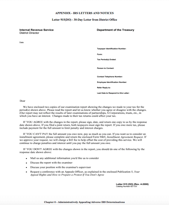 Explanation Sample Response Letter To Irs Audit 