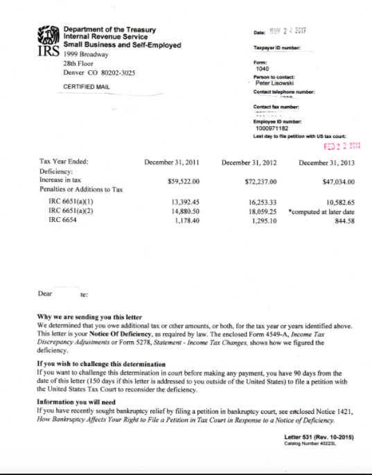 IRS Letter 531 How to Respond to IRS Notice of Deficiency SuperMoney!