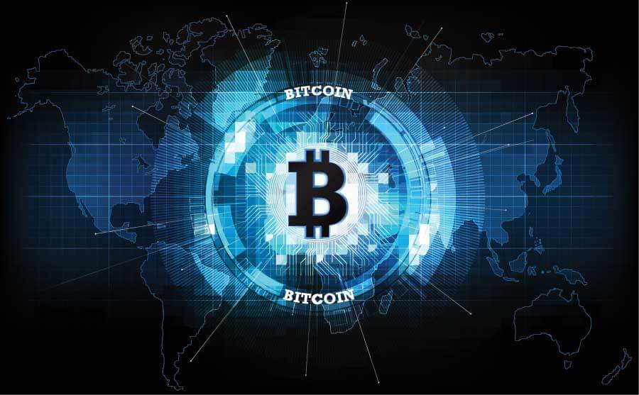 bitcoing on world map