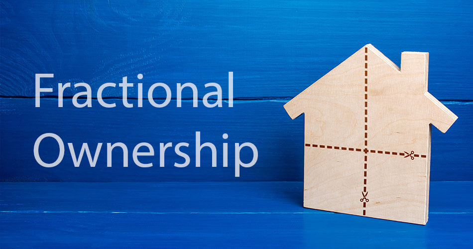 A house divided into four pieces to represent fractional ownership